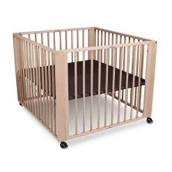 TiSsi Moritz Laufgitter Aus Massiv Buche Natur Platzsparend Faltbar Mit Rollen -Baby Produkt Laden moritz na oben gr 1