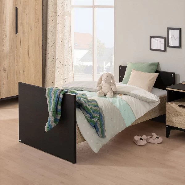 Paidi Tomke Kinderbett Naturschwarz/Eiche-Bordeaux 70x140 Cm 5 Paidi Tomke Kinderbett Naturschwarz/Eiche-Bordeaux 70x140 Cm – Bild 3