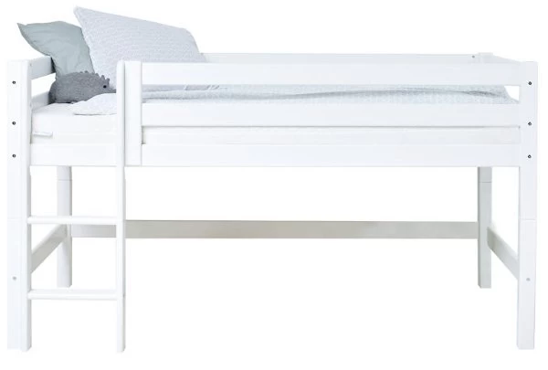 Hoppekids Halbhohes Bett ECO Luxury 120x200 Cm Weiß Mit Gerader Leiter & Absturzsicherung 7 Hoppekids Halbhohes Bett ECO Luxury 120x200 Cm Weiß Mit Gerader Leiter & Absturzsicherung – Bild 5