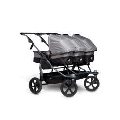 Tfk Trio Kombi Kinderwagen Grau Drillingswagen Mit Luftkammerreifen