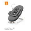 Stokke® Steps™ Bouncer Herringbone Grey Gestell Weiß -Baby Produkt Laden steps bnc white herrgrey tyhng 221011 8i0323 floor rt