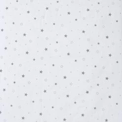 Schardt Solitär 6-Eck Laufgitter Kiefer Weiß Mit Folie Sternchen Grau -Baby Produkt Laden stoff sternchen grau 1