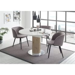 Mäusbacher The Big System Esstisch Rund 110 Cm Farbe + Gestell Wählbar | Ausziehbar