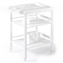 Schardt Wickelregal Kiefer, Weiß Lackiert Mit 2 Ablagen