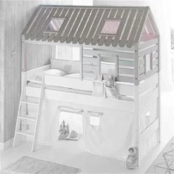 Relita TOM's Holzhütte Aufbau Für Eliyas Und Kim Ohne Rutsche Buche Massiv Weiß Lackiert